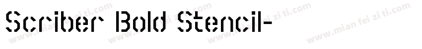 Scriber Bold Stencil字体转换